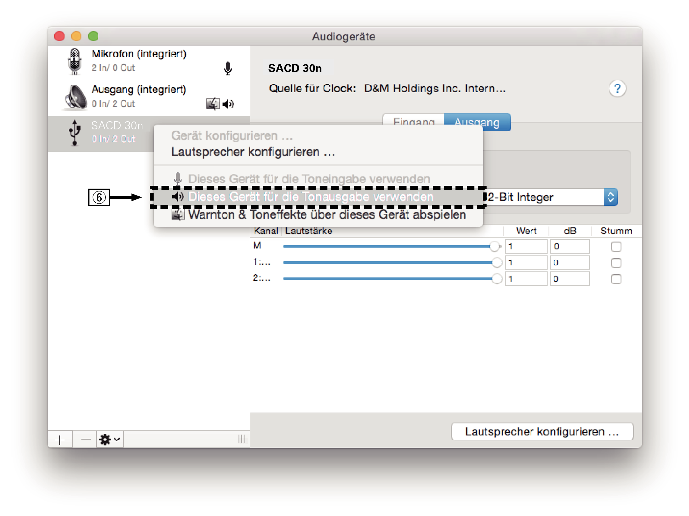 MacOS setting 1 SACD30n